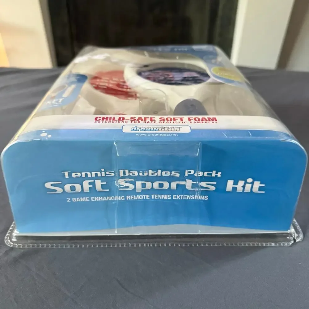 DreamGEAR Nintendo Wii Soft Sports Kit Tennis Doubles Pack 2 Rackets New